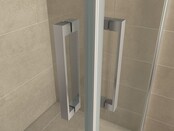 Wiesbaden Salone Douchecabine 100x100x200cm Chroom Vierkant Dubbele Draaideur 8 mm helder glas met nano-coating Wiesbaden Salone Douchecabine 100x100x200cm Chroom Vierkant Dubbele Draaideur 8 mm helder glas met nano-coating