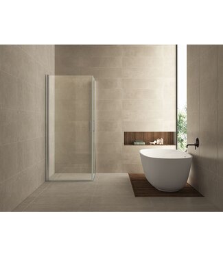 Wiesbaden Wiesbaden Salone Douchecabine 100x100x200cm Chroom Vierkant Dubbele Draaideur