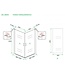 Wiesbaden Salone Douchecabine 100x100x200cm Chroom Vierkant Dubbele Draaideur 8 mm helder glas met nano-coating