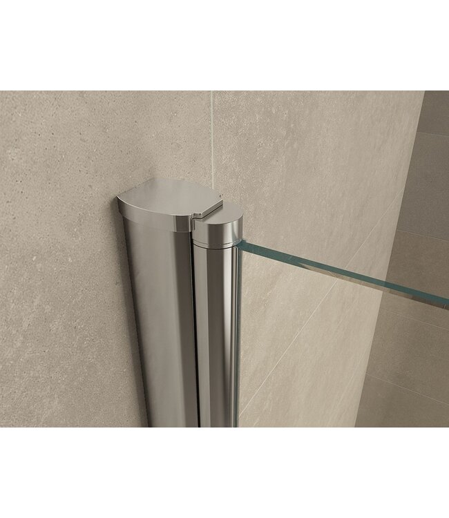 Wiesbaden Salone Douchecabine 90x90x200cm Chroom Vierkant Dubbele Draaideur 8 mm helder glas met nano-coating