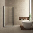 Wiesbaden Salone Douchecabine 90x90x200cm Zwart Vierkant Dubbele Draaideur 8 mm helder glas met nano-coating