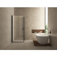 Wiesbaden Salone Douchecabine 90x90x200cm Zwart Vierkant Dubbele Draaideur