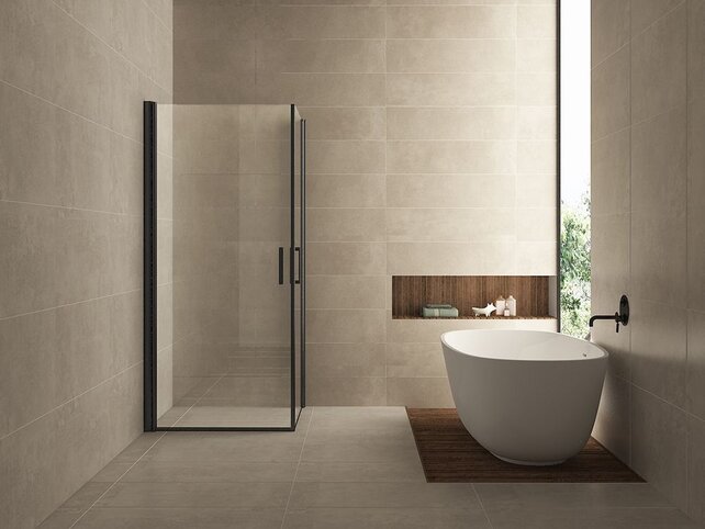 Wiesbaden Salone Douchecabine 90x90x200cm Zwart Vierkant Dubbele Draaideur 8 mm helder glas met nano-coating