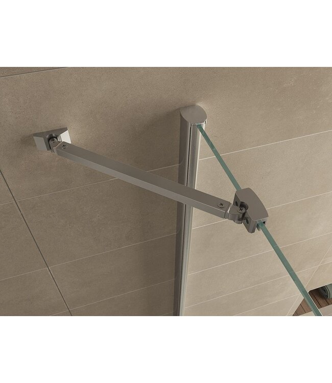 Wiesbaden Double Douchecabine 90x90 cm Chroom Dubbele Draaideur Hoekinstap 8 mm helder glas met nano-coating