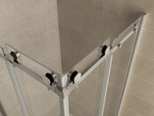 Wiesbaden Entra Douchecabine 90x90 cm Chroom Schuifdeur Hoekinstap 8 mm helder glas met nano-coating - Copy