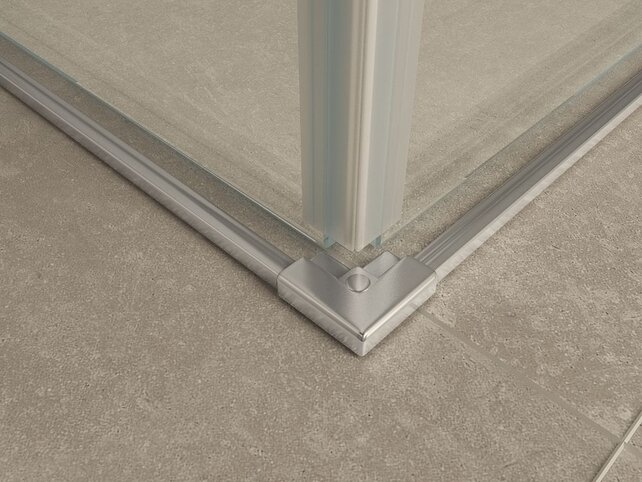 Wiesbaden Entra Douchecabine 90x90 cm Chroom Schuifdeur Hoekinstap 8 mm helder glas met nano-coating - Copy