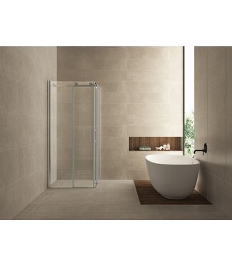 Wiesbaden Wiesbaden Entra Douchecabine 90x90 cm Chroom Schuifdeur Hoekinstap