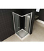 Wiesbaden Douchecabine 80x80 cm Eco Chroom Vierkant Schuifdeur Hoekinstap 190 cm Hoekinstap veiligheidsglas 5 mm