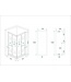 Wiesbaden Douchecabine 80x80 cm Eco Chroom Vierkant Schuifdeur Hoekinstap 190 cm Hoekinstap veiligheidsglas 5 mm
