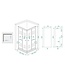 Wiesbaden Douchecabine 100x100 cm Eco Chroom Vierkant Schuifdeur Hoekinstap 190 cm Hoekinstap veiligheidsglas 5 mm