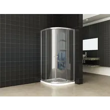 Wiesbaden Kwartronde Douchecabine 90x90 cm Eco Chroom Schuifdeur