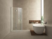 Douchecabine Pentagoon Vijfhoek Draaideur 100x100x200cm SaniPro Antikalk Nano Coating Helder Glas Chroom Profiel 8mm Veiligheidsglas Easy Clean