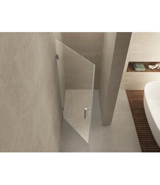 Wiesbaden Wiesbaden Douchedeur Less 100 cm zonder profiel 8 mm helder glas met nano-coating