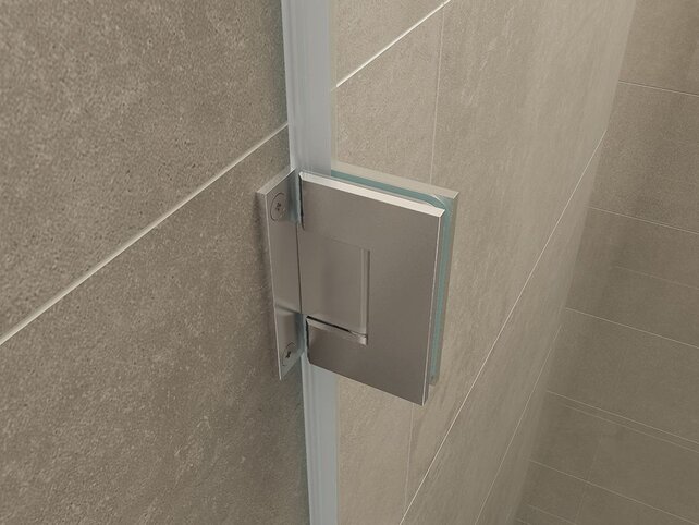 Wiesbaden Douchedeur Less 90 cm zonder profiel 8 mm helder glas met nano-coating