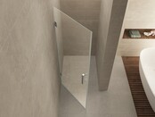 Wiesbaden Douchedeur Less 70 cm zonder profiel 8 mm helder glas met nano-coating Wiesbaden Douchedeur Less 70 cm zonder profiel 8 mm helder glas met nano-coating