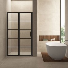 Wiesbaden Douchedeur Horizon 140cm Mat Zwart