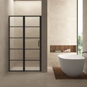 Wiesbaden Douchedeur Horizon 140cm Mat Zwart