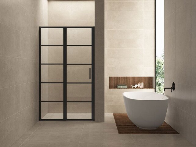 Wiesbaden Douchedeur Horizon 90cm Mat Zwart Wiesbaden Douchedeur Horizon 90cm Mat Zwart