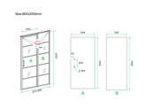 Wiesbaden Douchedeur Horizon 90cm Mat Zwart Wiesbaden Douchedeur Horizon 90cm Mat Zwart