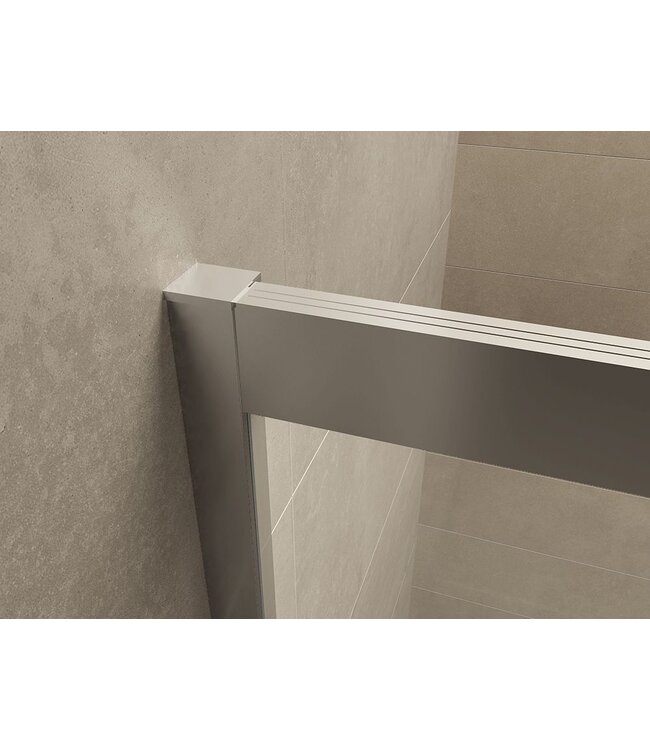 Wiesbaden Puerta Douchedeur 140cm Schuifdeur Softclose 8mm helder glas met Nano-coating