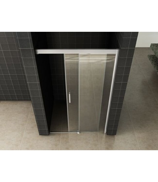 Wiesbaden Puerta Douchedeur 110cm Schuifdeur Softclose 8mm helder glas met Nano-coating