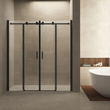 Wiesbaden Slide Douchedeur 180cm Zwart Schuifdeur
