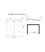 Wiesbaden Slide Douchedeur 110cm Zwart Schuifdeur 8mm helder glas met Nano-coating