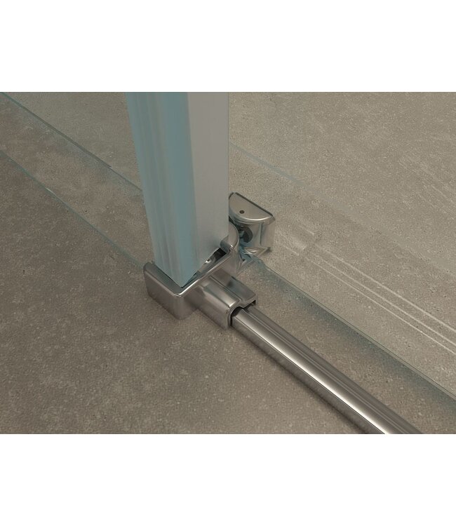 Wiesbaden Slide Douchedeur 170cm Chroom Schuifdeur 8mm Helder Glas nano-coating