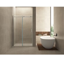 Wiesbaden Slide Douchedeur 170cm Chroom Schuifdeur 8mm Helder Glas nano-coating