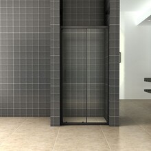 Douchedeur Skyline 120cm Mat Zwart Schuifdeur