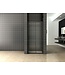 Wiesbaden Douchedeur Skyline 140cm Mat Zwart Schuifdeur 8mm Helder glas met anti-kalk