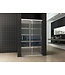 Wiesbaden Wiesbaden Douchedeur Shuffle 120  dubbele schuifdeur Chroom 8mm Helder glas met anti-kalk