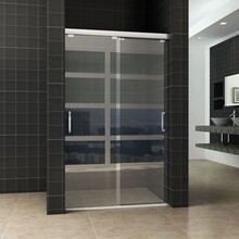 Douchedeur Shuffle 140cm dubbele schuifdeur Chroom