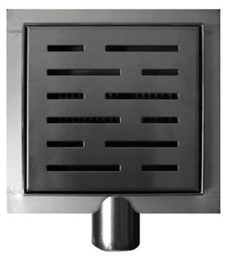 Wiesbaden Doucheputje RVS 15x15cm Vloersifon met flens