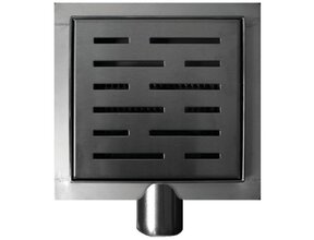 Doucheputje RVS 20x20cm Vloersifon met flens