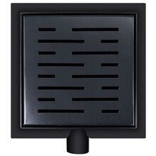 Doucheputje Mat Zwart 20x20cm Vloersifon met flens