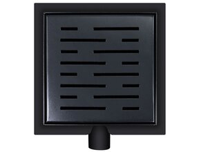 Doucheputje Mat Zwart 20x20cm Vloersifon met flens