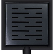 Doucheputje Mat Zwart 15x15cm Vloersifon met flens