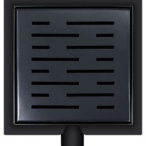 Doucheputje Mat Zwart 15x15cm Vloersifon met flens