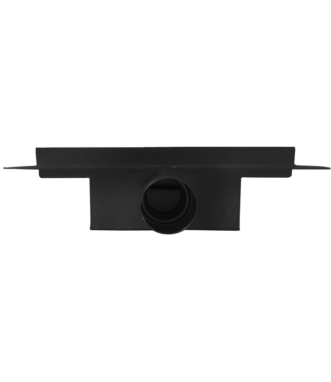 Wiesbaden Doucheputje Mat Zwart 15x15cm Vloersifon met flens