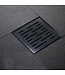 Wiesbaden Doucheputje Mat Zwart 15x15cm Vloersifon met flens