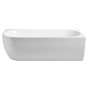 Half vrijstaand bad Rechts Wit 180x80x60 cm Corner