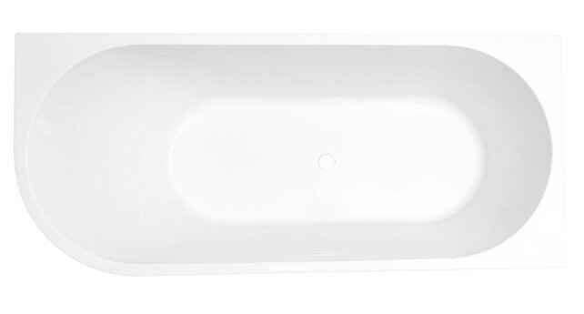 Half vrijstaand bad Rechts Wit 180x80x60 cm Corner