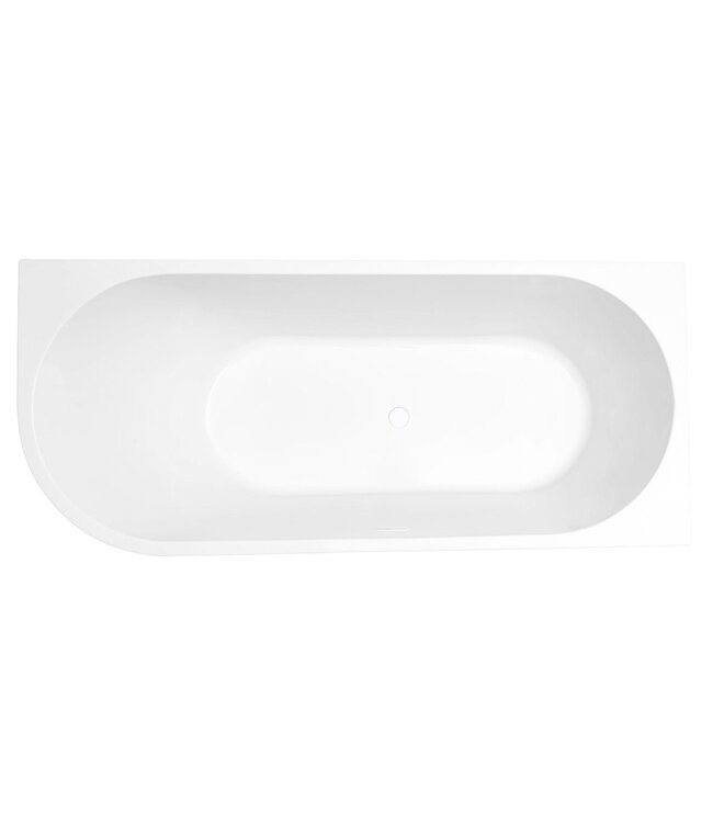 Wiesbaden Half vrijstaand bad Rechts Wit 180x80x60 cm Corner