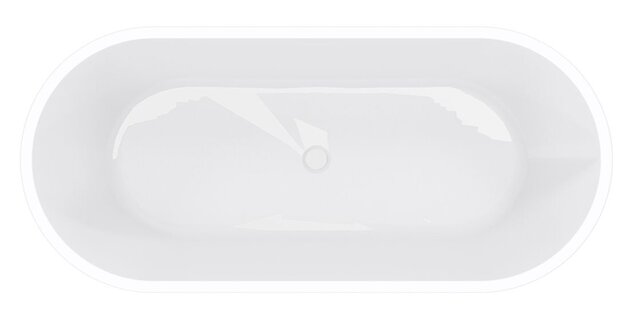 Vrijstaand Bad Libero Ovaal Mat Wit 178x80x58 cm Acryl met Witte Waste Vrijstaand Bad Libero Ovaal Mat Wit 178x80x58 cm Acryl met Witte Waste