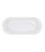 Wiesbaden Vrijstaand Bad Libero Ovaal Mat Wit 178x80x58 cm Acryl met Witte Waste