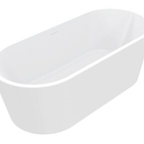 Vrijstaand Bad Libero Ovaal Wit 178x80x58 cm Acryl met Witte Waste