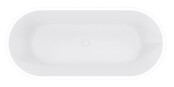 Vrijstaand Bad Libero Ovaal Wit 178x80x58 cm Acryl met Witte Waste