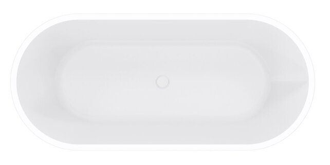 Vrijstaand Bad Libero Ovaal Wit 178x80x58 cm Acryl met Witte Waste
