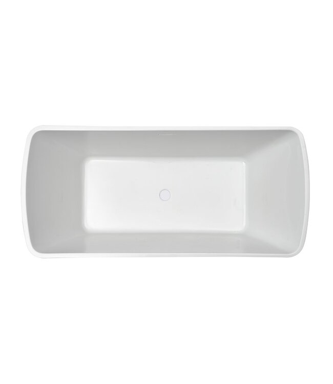 Vrijstaand bad Rechthoekig Larx 170x78x60 cm Wit Acryl met clickwaste